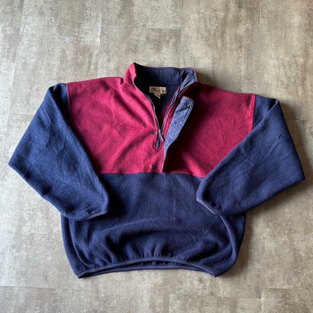 Vintage North Country Eaton Quarter Zip Fleece Sweater Mens Large